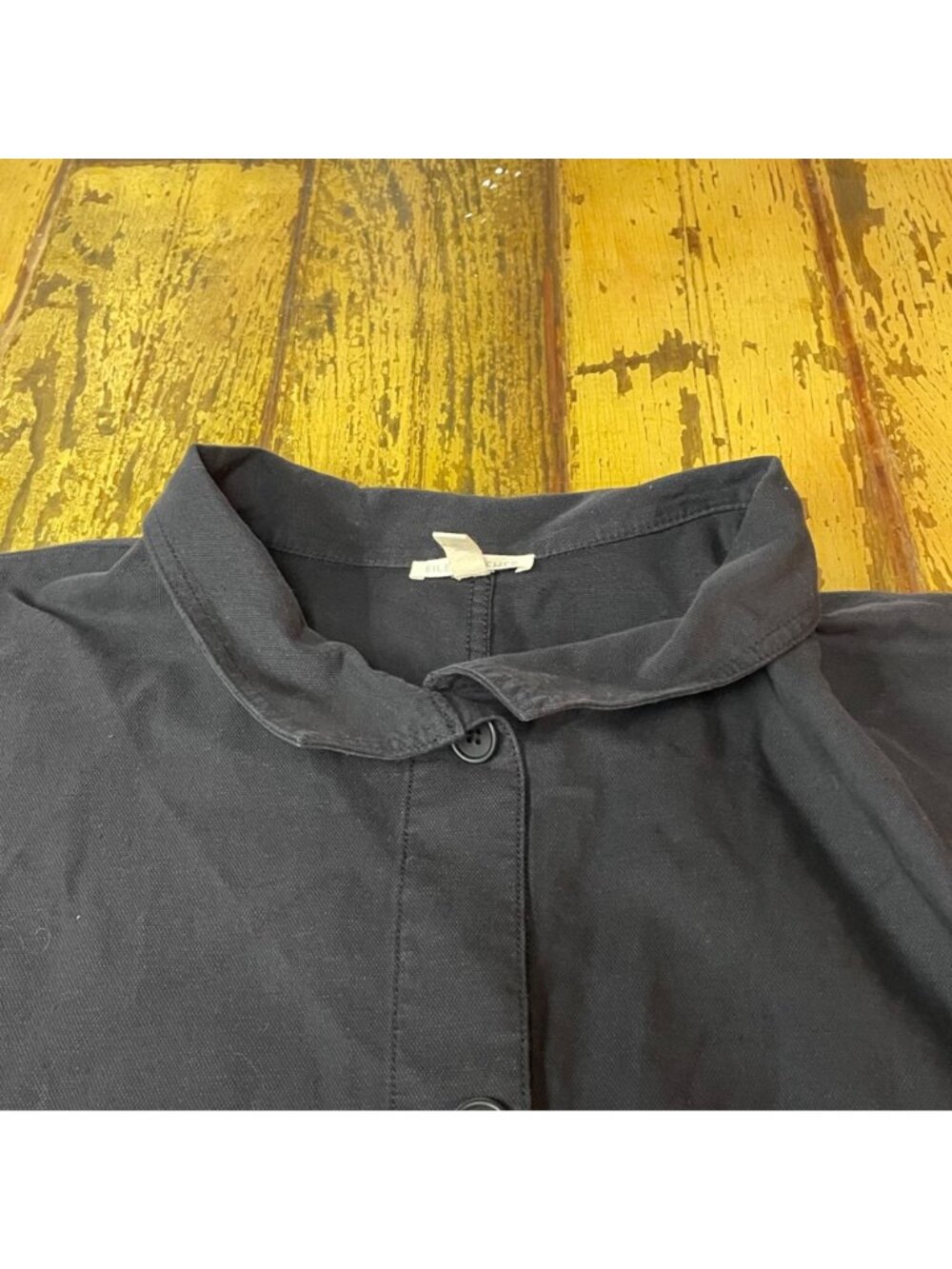 Eileen Fisher Button Up Tunic 2X Organic Cotton Hemp Pockets Minimalist Jacket - Picture 4 of 9